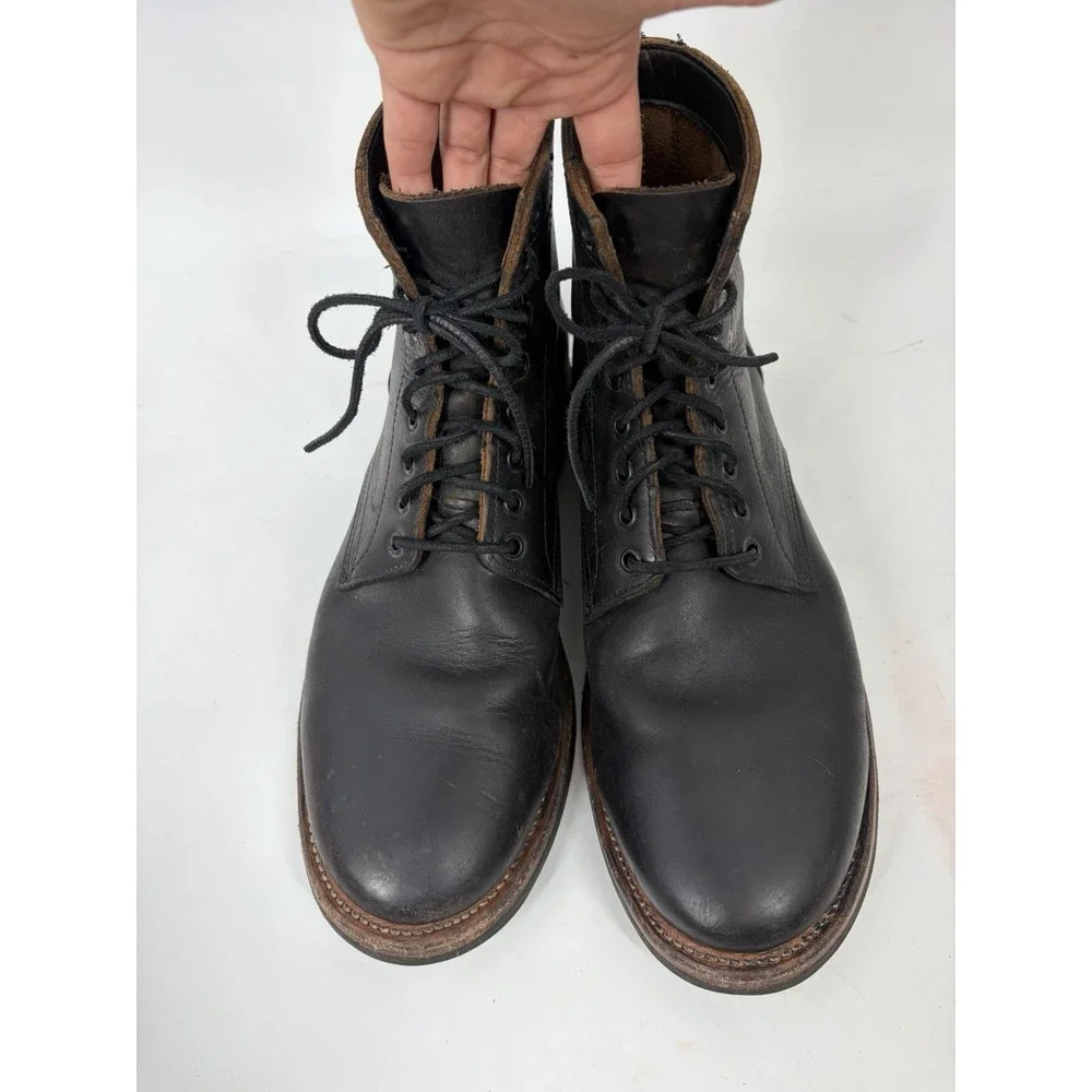 Oak Street Bootmakers Leather Trench Boots Size 11 D Natural Dainite Soles USA